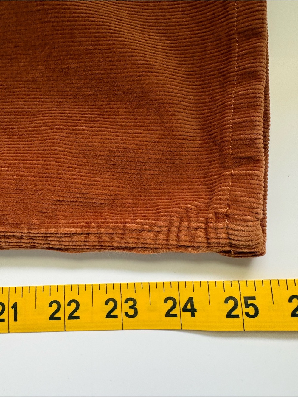 Everlane The Cheeky Straight Corduroy Pant Cognac/Rust Size 27 - Picture 10 of 10